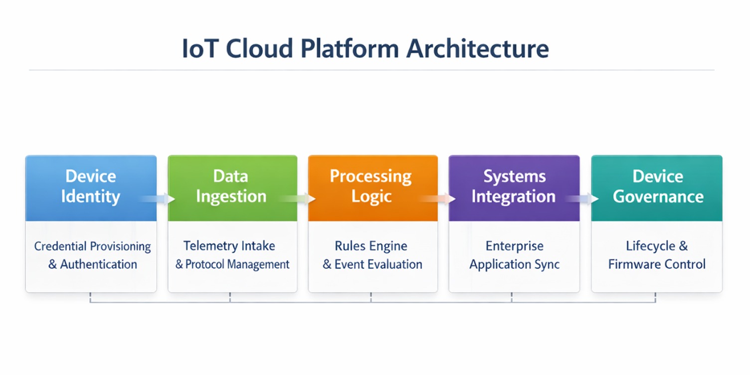 a snapshot of Iot cloud platform architecture